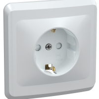 Розетка IEK Вега 1-ая бел. с/з шторки (50/200)