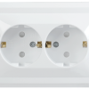 Розетка IEK Вега 2-ая бел. с/з шторки (25/100)