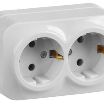 Роз. IEK Glory 2-ая белый с/з РС22-3-ХБ (18)