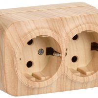 Розетка IEK Glory 2-ая сосна с/з РС22-3-ХС (18)