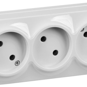 Роз. IEK Glory 3-ая белый б/з РС23-2-ХБ (24)