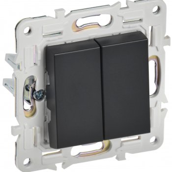 Выкл 2кл механизм черный IEK Skandy (10)