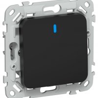 Выключатель 1кл механизм черный подсветка IEK FLITE (1/100)