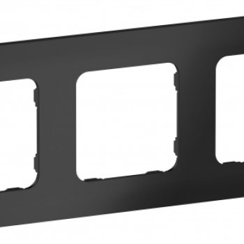 Рамка 3-мест. РУ-3-А-ФлЧ черный IEK FLITE (1/100)