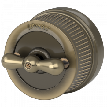 Выключатель Werkel Ретро 1кл проходной металл бронза