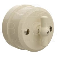 Выключатель Аврора слоновая кость 10А НА 1-2 ПОЛОЖЕНИЯ (проходной) ретро (6)