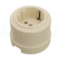 Розетка Аврора слоновая кость 16А