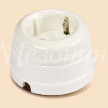 Розетка Мезонинъ белый 16А ретро (6)