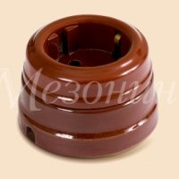 Розетка Мезонинъ коричневый 16А ретро (6)