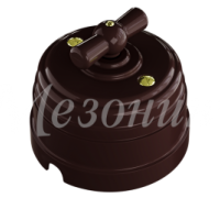 Выключатель Усадьба пластик орех 2-ой (четыре положения) 10А ретро (1)