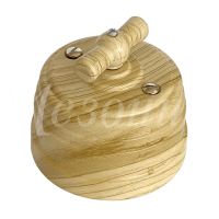 Выключатель Усадьба пластик сосна 1-ый 10А ретро (1)