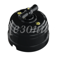 Выключатель пластиковый Усадьба 1ОП/проход черный (1)