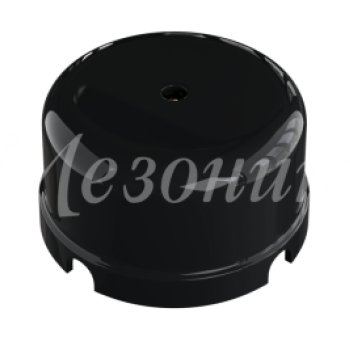 Коробка Усадьба пластик D78х43мм черный ретро