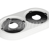 Рамка двухместная пластиковая, 163x92x14 мм, цвет - белый, серия УСАДЬБА, ТМ МЕЗОНИНЪ