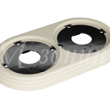 Рамка двухместная пластиковая, 163x92x14 мм, цвет - слоновая кость, серия УСАДЬБА, ТМ МЕЗОНИНЪ