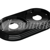 Рамка двухместная пластиковая, 163x92x14 мм, цвет - черный, серия УСАДЬБА, ТМ МЕЗОНИНЪ