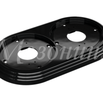 Рамка двухместная пластиковая, 163x92x14 мм, цвет - черный, серия УСАДЬБА, ТМ МЕЗОНИНЪ