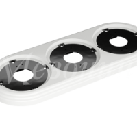 Рамка Усадьба пластик 234x92x14мм белый 3-ая ретро