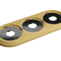 Рамка Усадьба пластик 234x92x14мм песочное золото 3-ая ретро