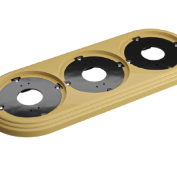 Рамка Усадьба пластик 234x92x14мм песочное золото 3-ая ретро