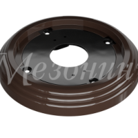 Рамка пластиковая Усадьба 1ОП D92x14мм коричневый