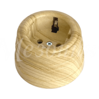 Розетка Усадьба пластик с/з сосна 16А ретро