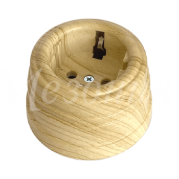 Розетка Усадьба пластик с/з сосна 16А ретро