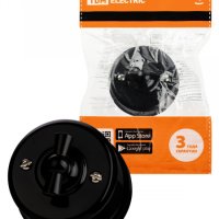 Выключатель ретро 2-кл. 10А черный пластик TDM Виви (6/36)