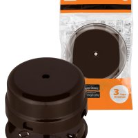 Коробка ретро распаячная D90х43мм коричневая пластик TDM Виви (6/36)