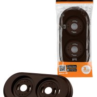 Рамка ретро 2-я коричневая пластик TDM Виви (6/36)