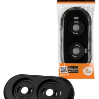 Рамка ретро 2-я черная пластик TDM Виви (6/36)