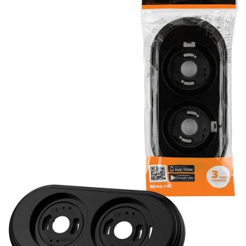 Рамка ретро 2-я черная пластик TDM Виви (6/36)