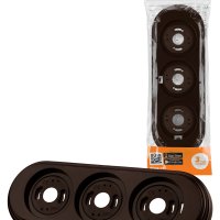 Рамка ретро 3-я коричневая пластик Виви TDM (6/36)