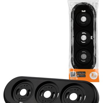 Рамка ретро 3-я черная пластик Виви TDM (6/36)