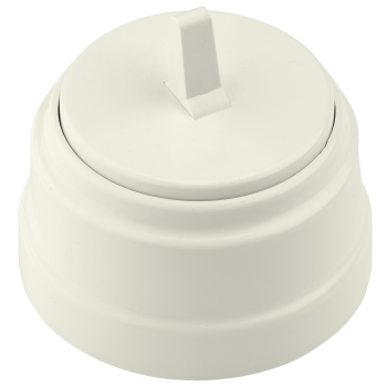 Выключатель Ретро 1кл бежевый (12)