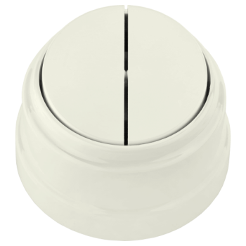 Выключатель Ретро 2кл бежевый (12)