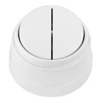 Выключатель Ретро 2кл белый (12)