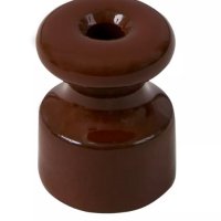 Изолятор Мезонинъ D19x24 коричневый фарфор универсальный ретро (40)