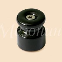 Изолятор Мезонинъ D19x24 черный фарфор универсальный ретро (40)