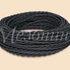 Провод витой 2х1,5 черный МезонинЪ ретро бухта 5м
