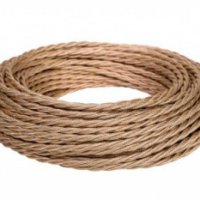 Провод витой 3х1,5 бежевый перламутр МезонинЪ ретро (10)
