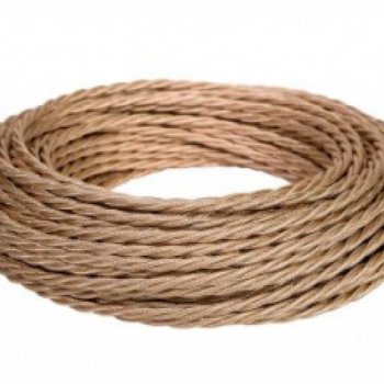 Провод витой 3х1,5 бежевый перламутр МезонинЪ ретро (10)