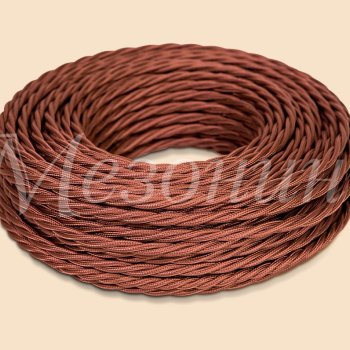 Провод витой 3х1,5 коричневый МезонинЪ ретро бухта 5м