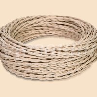 Провод витой 3х1,5 слоновая кость МезонинЪ ретро бухта 5м