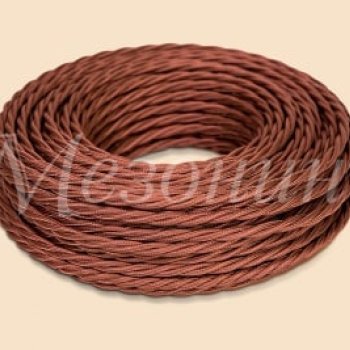 Провод витой ПВХ 3х2,5мм коричневый МезонинЪ ретро (10)