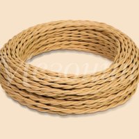 Провод витой 3х2,5 песочное золото МезонинЪ ретро бухта 5м