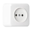 Розетка Smartbuy Юпитер 1-ая без заземления белый керамика (10/200)