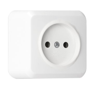 Розетка Smartbuy Юпитер 1-ая без заземления белый керамика (10/200)
