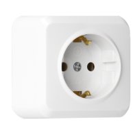 Розетка Smartbuy Юпитер 1-ая с заземлением белый (10/200)