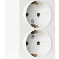 Розетка Smartbuy Юпитер 2-ая с заземлением белый (10/200)